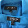 KASPER Women 2PC Blue Polyester Lined Open Front 3/4 Sleeves Pant Suit Size 10