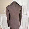 JOHN MEYER Women 2PC Brown Striped Polyester  Spandex Lined Skirt Suit Size 14W
