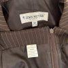 JOHN MEYER Women 2PC Brown Striped Polyester  Spandex Lined Skirt Suit Size 14W