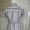 JONES NEW YORK Women Black White Linen Rayon Casual Belted Straight Dress Size M