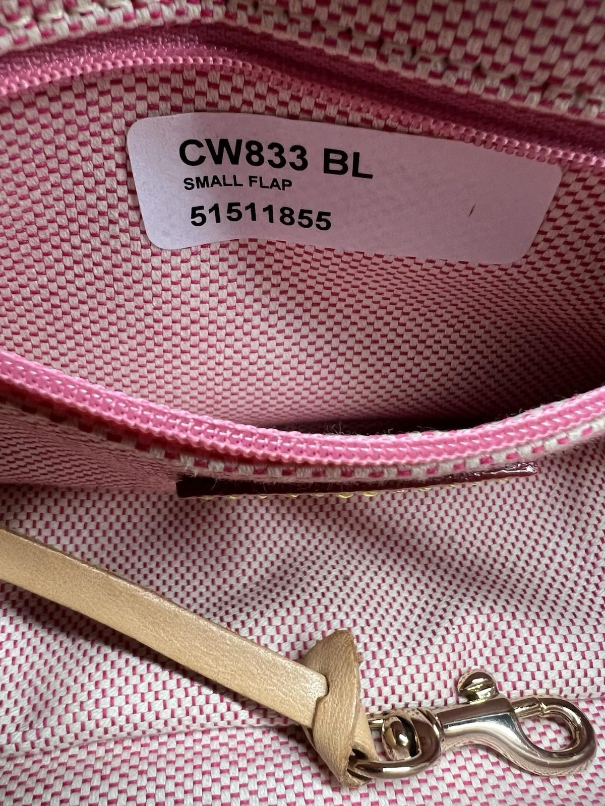 DOONEY & BOURKE Leather Shoulder Bag Monogram Leather Small Flap Charm Retro 90s