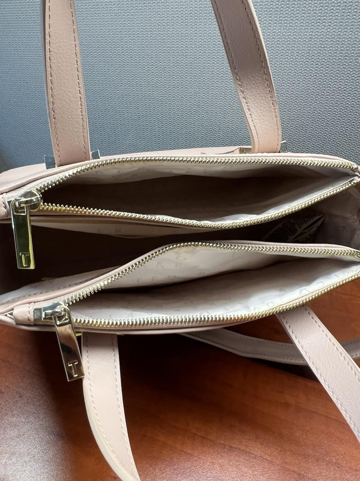 Ted Baker Taupe Judiith Tote Bag Adjustable Handle Leather Crossbody Large