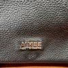 Aimee Kestenberg Crossbody Black Soft Lamb Leather Foldover Studded Double Zip