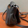Aimee Kestenberg Crossbody Black Soft Lamb Leather Foldover Studded Double Zip