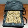 Aimee Kestenberg Crossbody Black Soft Lamb Leather Foldover Studded Double Zip