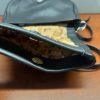 Aimee Kestenberg Crossbody Black Soft Lamb Leather Foldover Studded Double Zip