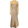 Pinky & Me Women Formal Gown Light Brown Maxi Dress Size 8 Tiered Flared