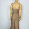 Pinky & Me Women Formal Gown Light Brown Maxi Dress Size 8 Tiered Flared