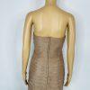 Pinky & Me Women Formal Gown Light Brown Maxi Dress Size 8 Tiered Flared