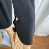 Guy Laroche Vintage 70s Dress Size 36 Wool Tuxedo Black Evening Sheath V Neck