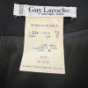 Guy Laroche Vintage 70s Dress Size 36 Wool Tuxedo Black Evening Sheath V Neck