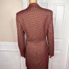 LE SUIT 2PC Burgundy Viscose Polyester Blend Lined Cocktail Skirt Suit Size 8