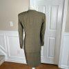 KASPER Vintage Women 2PC Pickle Rayon Lined Collarless Skirt Suit Size 12P