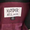 KASPER ASL Burgundy Polyester Acetate Double Breasted Peak Collar Blazer SZ 12P