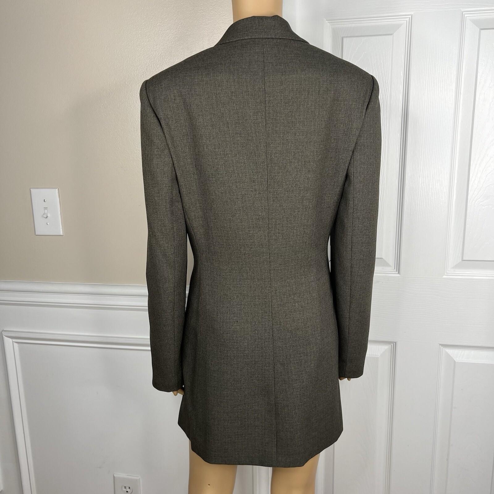 John Meyer Polyester Pant Suit 14 Dark Green Lined Peak Collar Career 2PC