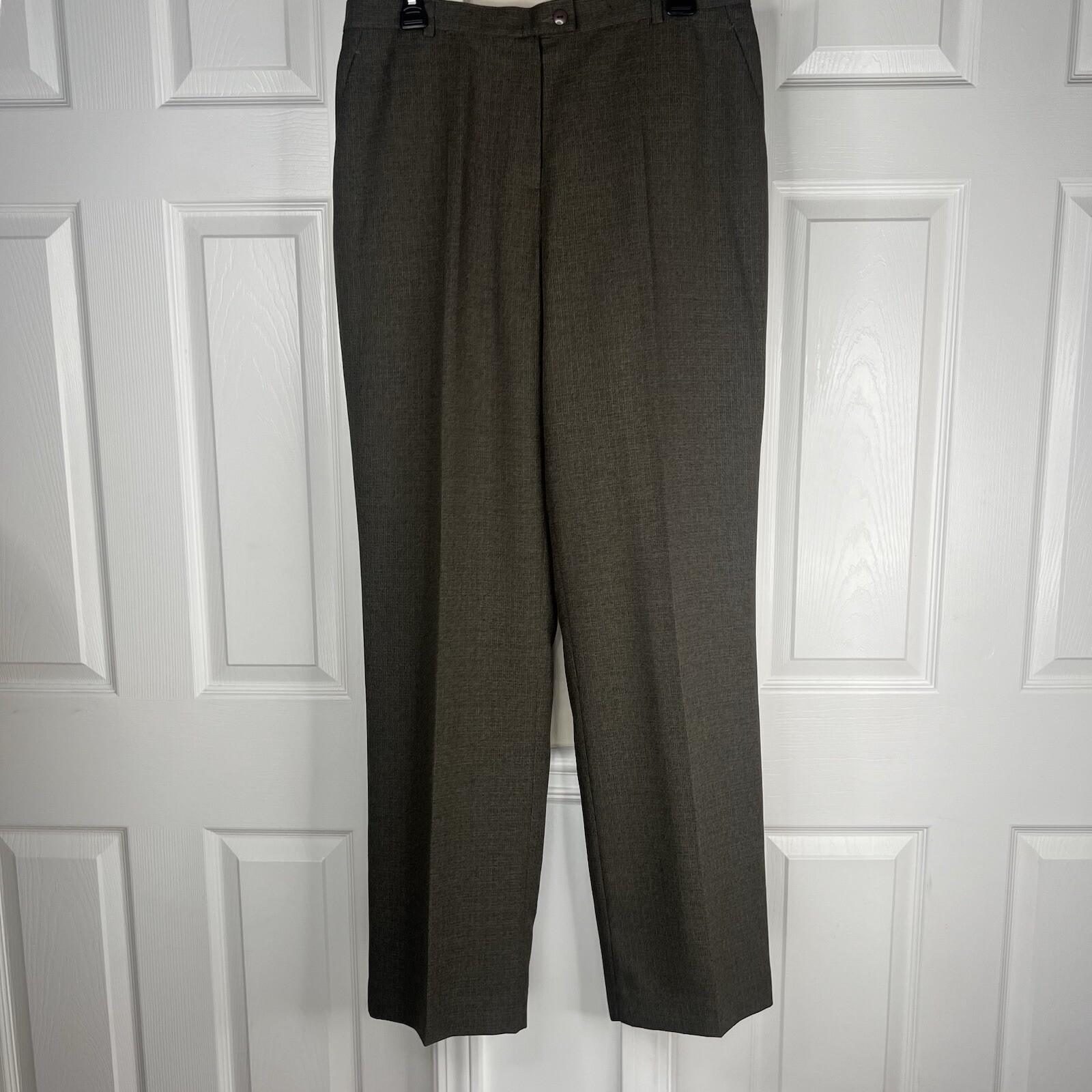 John Meyer Polyester Pant Suit 14 Dark Green Lined Peak Collar Career 2PC