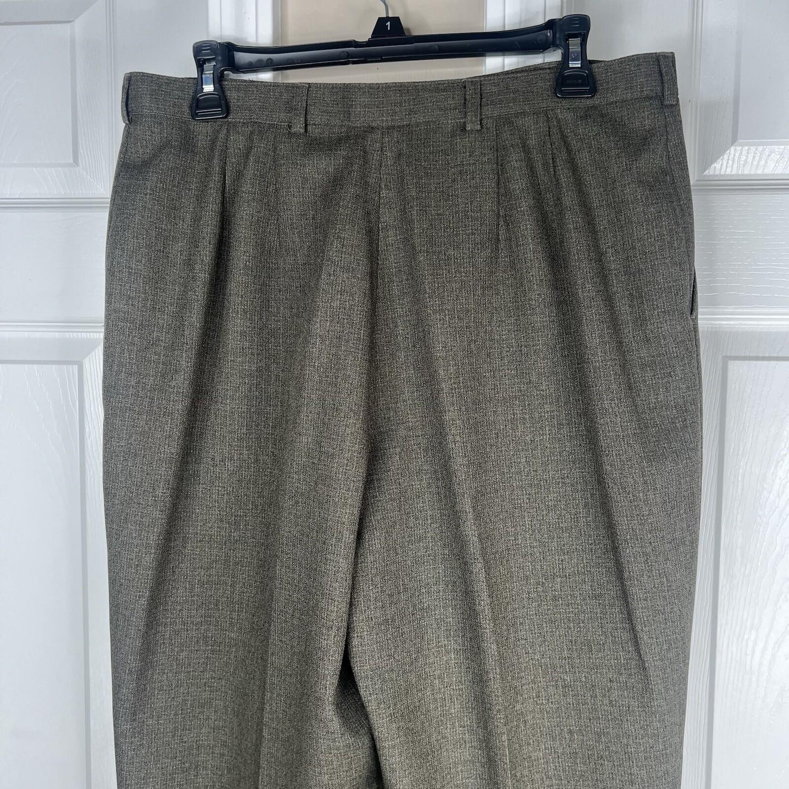 John Meyer Polyester Pant Suit 14 Dark Green Lined Peak Collar Career 2PC