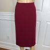 Kasper Polyester Skirt Suit Size 8 Wine Stand Up Collard Lined Cocktail 2PC