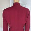 Kasper Polyester Skirt Suit Size 8 Wine Stand Up Collard Lined Cocktail 2PC