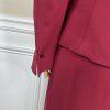 Kasper Polyester Skirt Suit Size 8 Wine Stand Up Collard Lined Cocktail 2PC