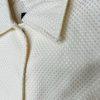 LARRY LEVINE Polyester Pant Suit Size 12 Off white Lined Career Business 2PC