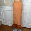 GMI Polyester Skirt Suit Pant 14 Faded Tangerine Ruffle Shawl Collar 3PC New