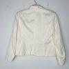 LARRY LEVINE Polyester Pant Suit Size 12 Off white Lined Career Business 2PC