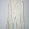 LARRY LEVINE Polyester Pant Suit Size 12 Off white Lined Career Business 2PC