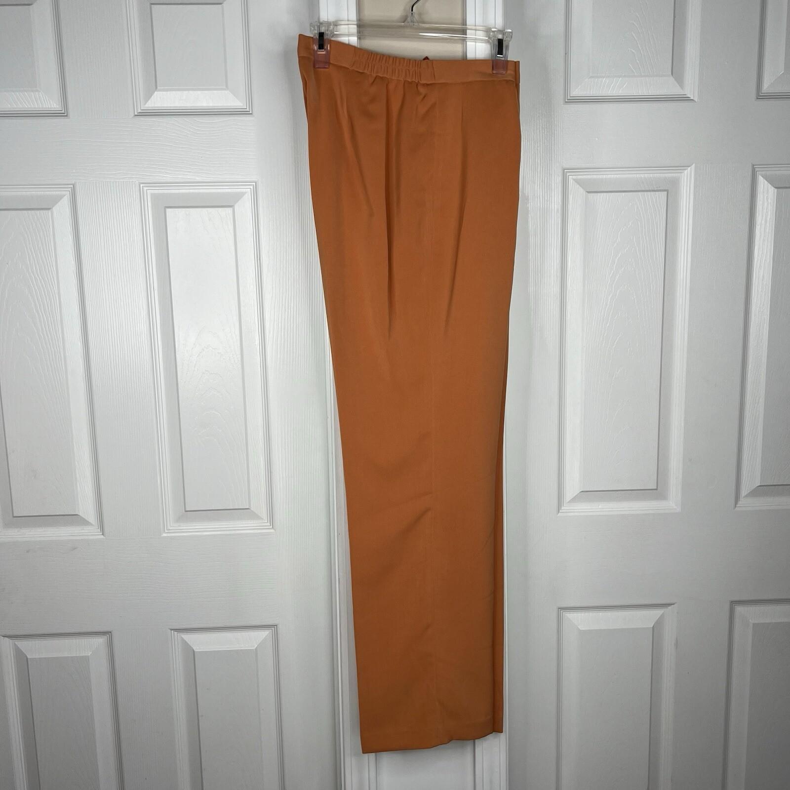 GMI Polyester Skirt Suit Pant 14 Faded Tangerine Ruffle Shawl Collar 3PC New