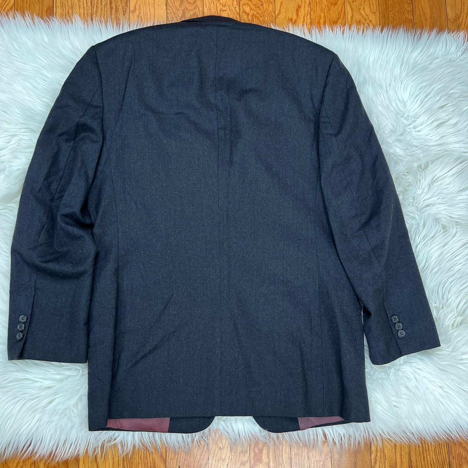 JoS A Bank Cashmere Blend Suit 39R Pants 32x31.5 Charcoal Gray Notch Collar 2PC
