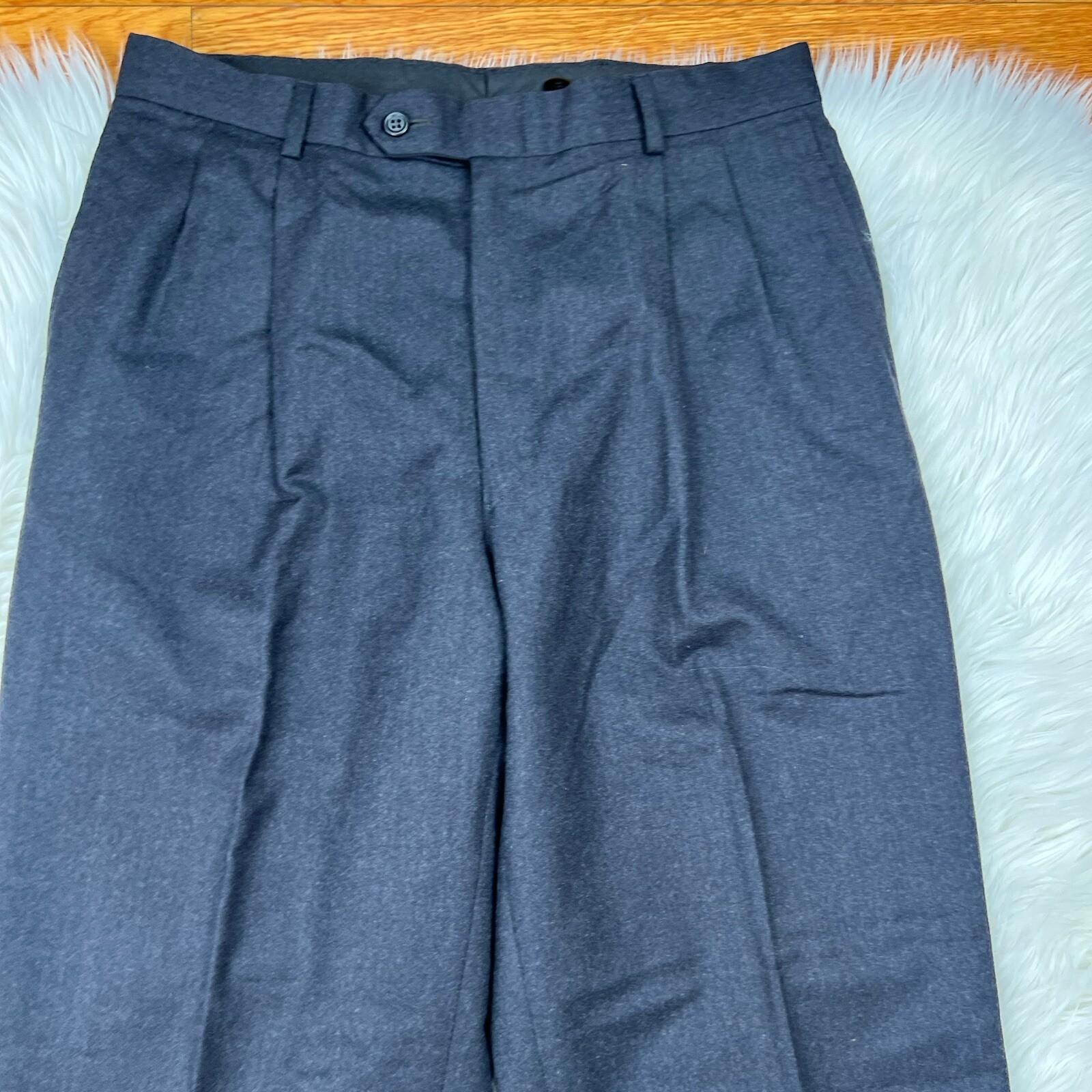 JoS A Bank Cashmere Blend Suit 39R Pants 32x31.5 Charcoal Gray Notch Collar 2PC