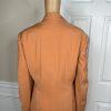 GMI Polyester Skirt Suit Pant 14 Faded Tangerine Ruffle Shawl Collar 3PC New