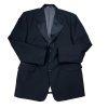 Oleg Cassini VTG Wool Tuxedo Blazer Size 44L Black Single Breasted Satin Lapel