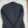 Oleg Cassini VTG Wool Tuxedo Blazer Size 44L Black Single Breasted Satin Lapel