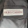Oleg Cassini VTG Wool Tuxedo Blazer Size 44L Black Single Breasted Satin Lapel