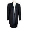 EVAN PICONE Vintage Wool Skirt 6 Suit 8 Black Tuxedo Open Front Lined 2PC