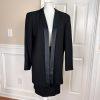 EVAN PICONE Vintage Wool Skirt 6 Suit 8 Black Tuxedo Open Front Lined 2PC