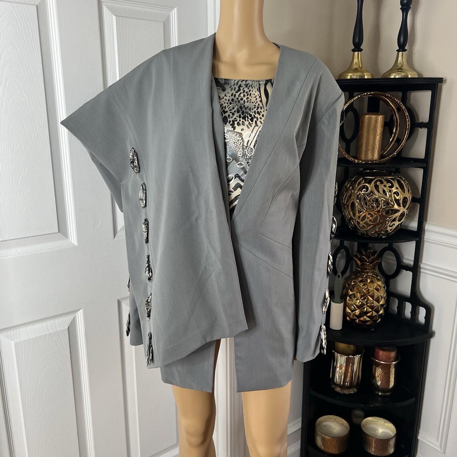 Ben Marc Int Polyester Stretch Pant Suit Top 24 Olive Green Straight leg 3PC New