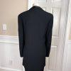 EVAN PICONE Vintage Wool Skirt 6 Suit 8 Black Tuxedo Open Front Lined 2PC