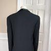 EVAN PICONE Vintage Wool Skirt 6 Suit 8 Black Tuxedo Open Front Lined 2PC