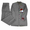 Mantoni Virgin Wool Suit 40R Pants 40x34 Super 140 Army Green Striped Men New