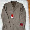 Mantoni Virgin Wool Suit 40R Pants 40x34 Super 140 Army Green Striped Men New