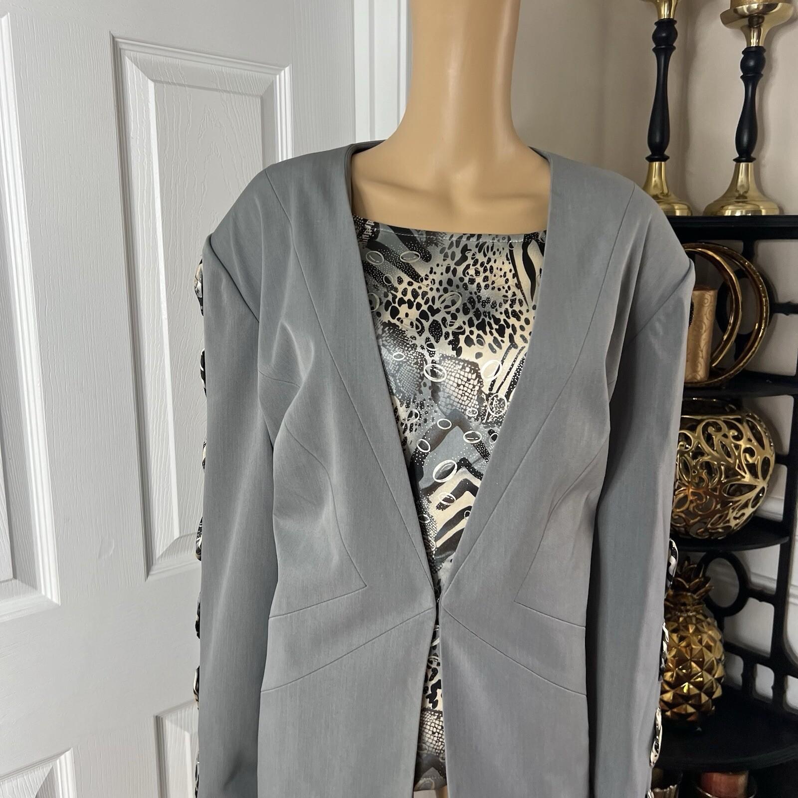 Ben Marc Int Polyester Stretch Pant Suit Top 24 Olive Green Straight leg 3PC New