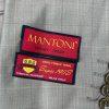 Mantoni Virgin Wool Suit 40R Pants 40x34 Super 140 Army Green Striped Men New