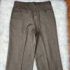 Mantoni Virgin Wool Suit 40R Pants 40x34 Super 140 Army Green Striped Men New