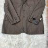 Fubu The Collection Suit 46R Pants 41Rx30 Brown Striped Double Vented Lined New