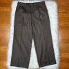 Fubu The Collection Suit 46R Pants 41Rx30 Brown Striped Double Vented Lined New