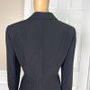 TAHARI ASL Polyester Rayon Skirt Suit Size 8 Black Striped  Notch Collar 2PC