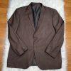 10-5434.jpg Bocaccio Uomo Men Suit 54L Pants 44x31.5 Brown Polyester Viscose Spandex New
