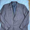 10-5435.jpg Bocaccio Uomo Men Suit 54L Pants 44x31.5 Brown Polyester Viscose Spandex New
